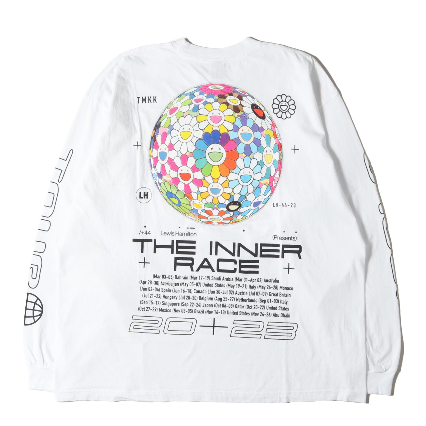 村上隆 ×Lewis Hamilton フラワー ロングスリーブ Tシャツ