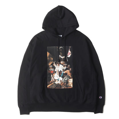 ×Champion 絵画グラフィック リバースウィーブ スウェットパーカー