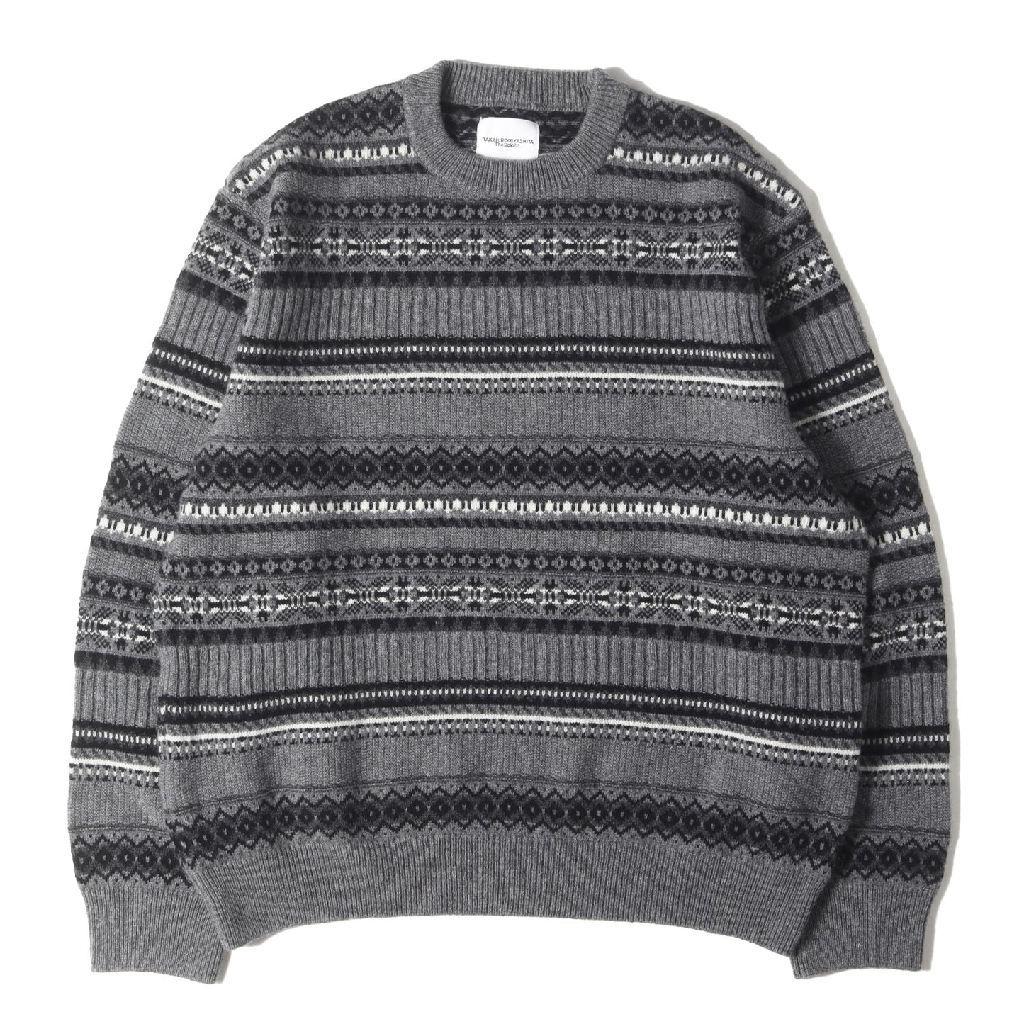 25AW フェアアイル ウールニット セーター(fair isle crew neck sweater.)