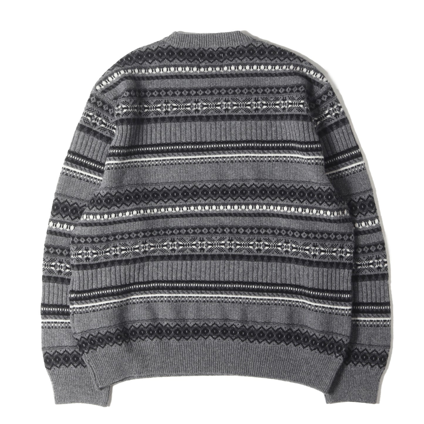 25AW フェアアイル ウールニット セーター(fair isle crew neck sweater.)