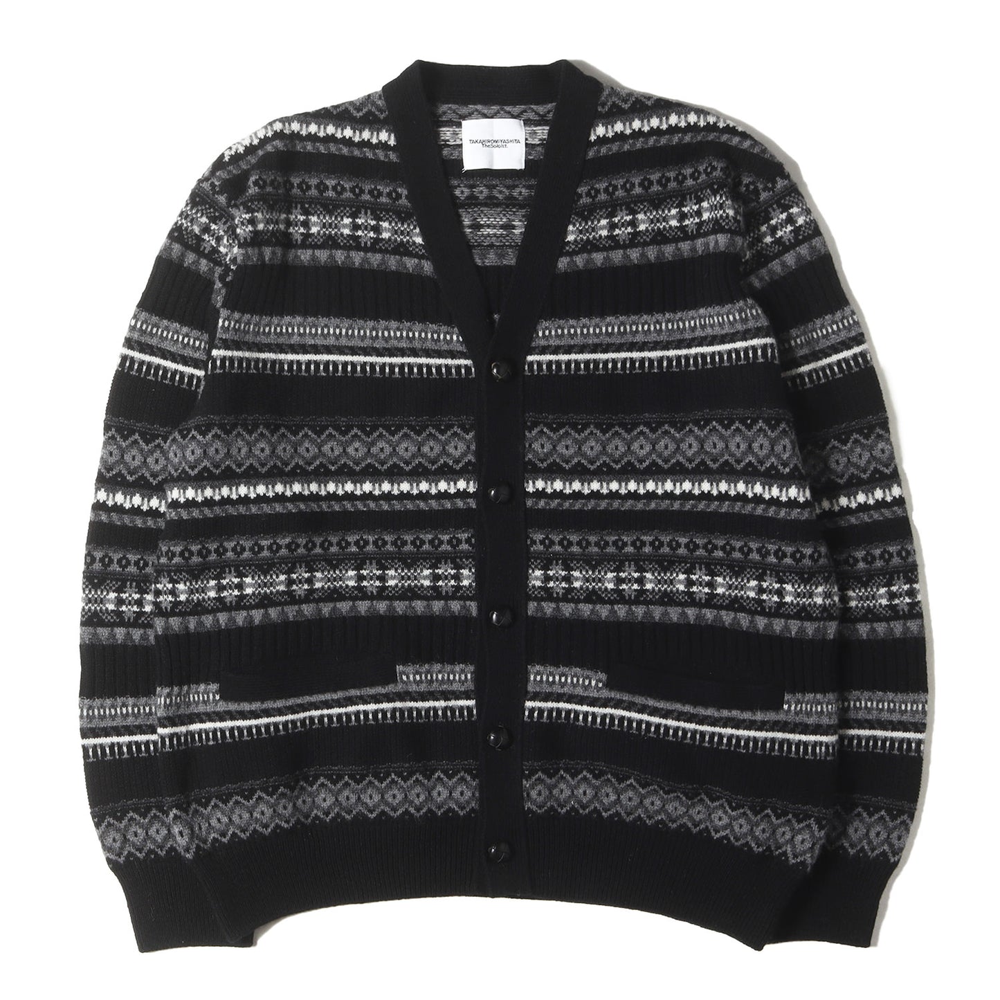 25AW フェアアイル ウールニット カーディガン(fair isle v-neck cardigan.)