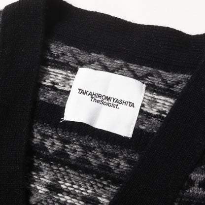 25AW フェアアイル ウールニット カーディガン(fair isle v-neck cardigan.)