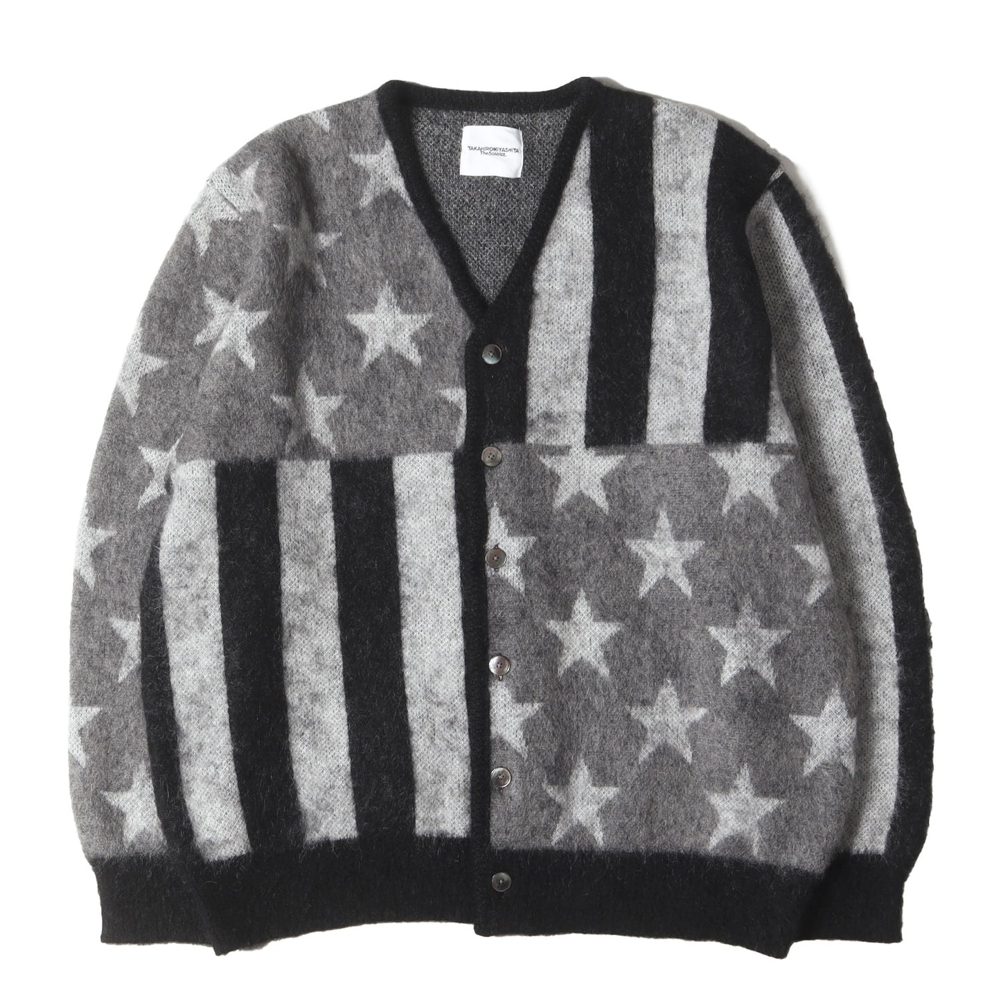 25AW 星条旗デザイン モヘヤニット カーディガン(american flag mohair cardigan.)