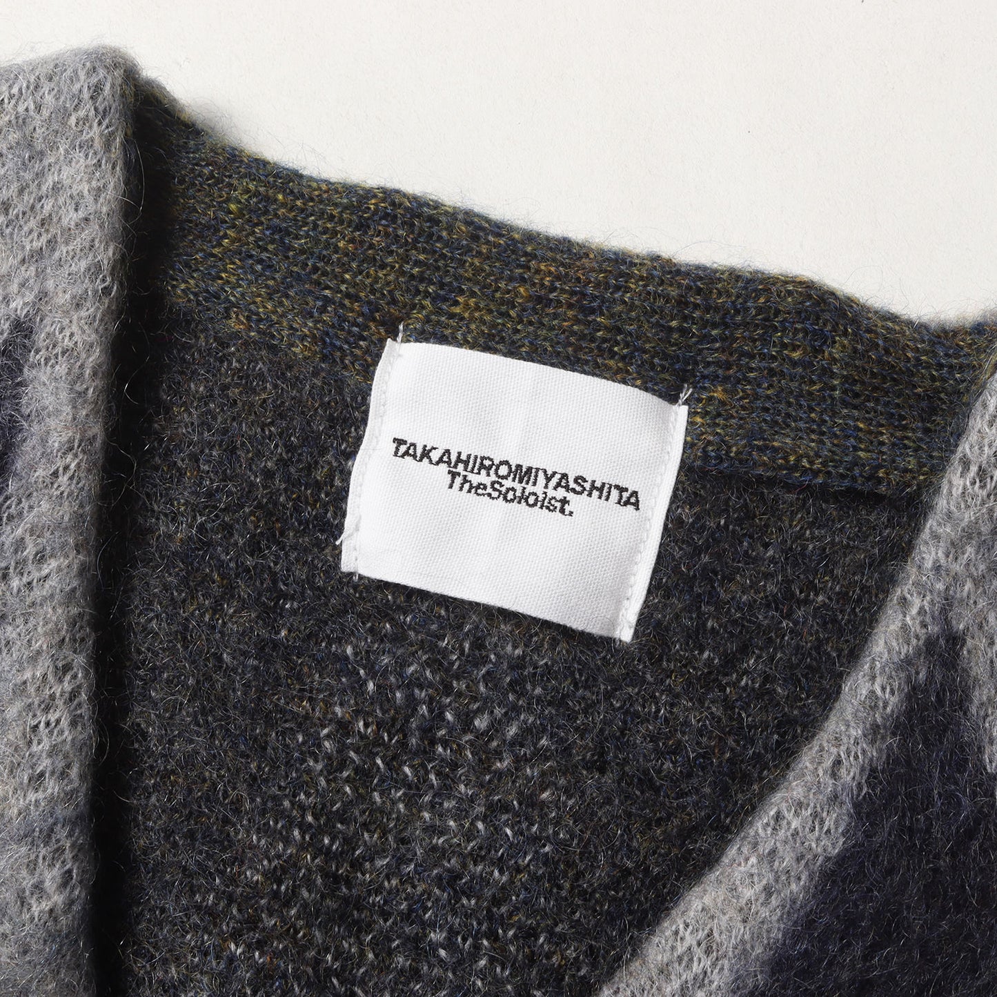 25AW アーガイル カート モヘヤニット カーディガン(kurt.cardiganⅠ)