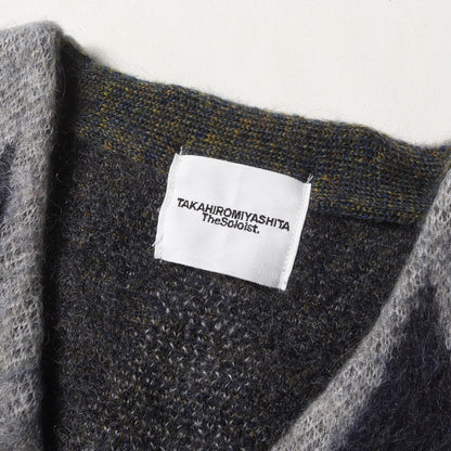 25AW アーガイル カート モヘヤニット カーディガン(kurt.cardiganⅠ)