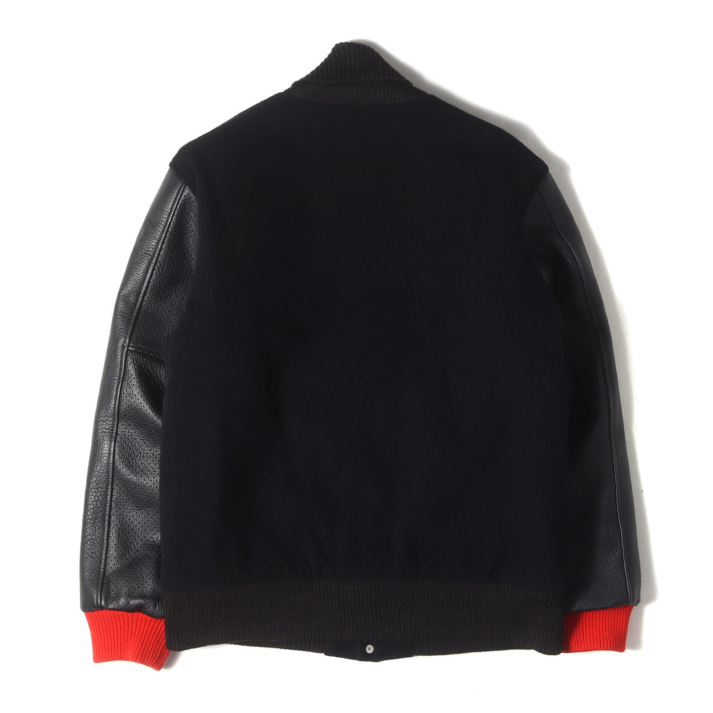 00s ナンバリング入り 袖レザー メルトンウール スタジャン