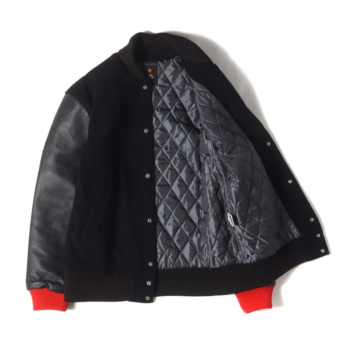 00s ナンバリング入り 袖レザー メルトンウール スタジャン