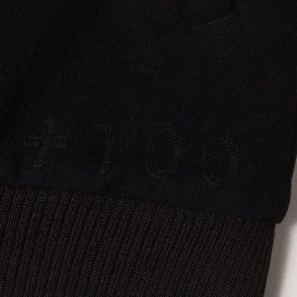 00s ナンバリング入り 袖レザー メルトンウール スタジャン