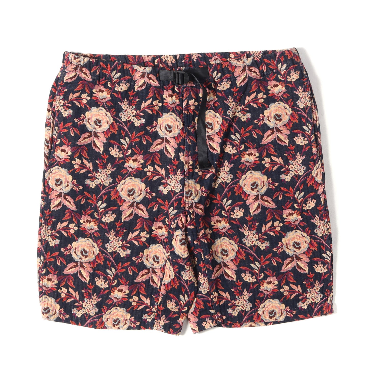 ジャガード フラワー柄 ベルト付き イージーショーツ(Jacquard Flowers Belted Short)