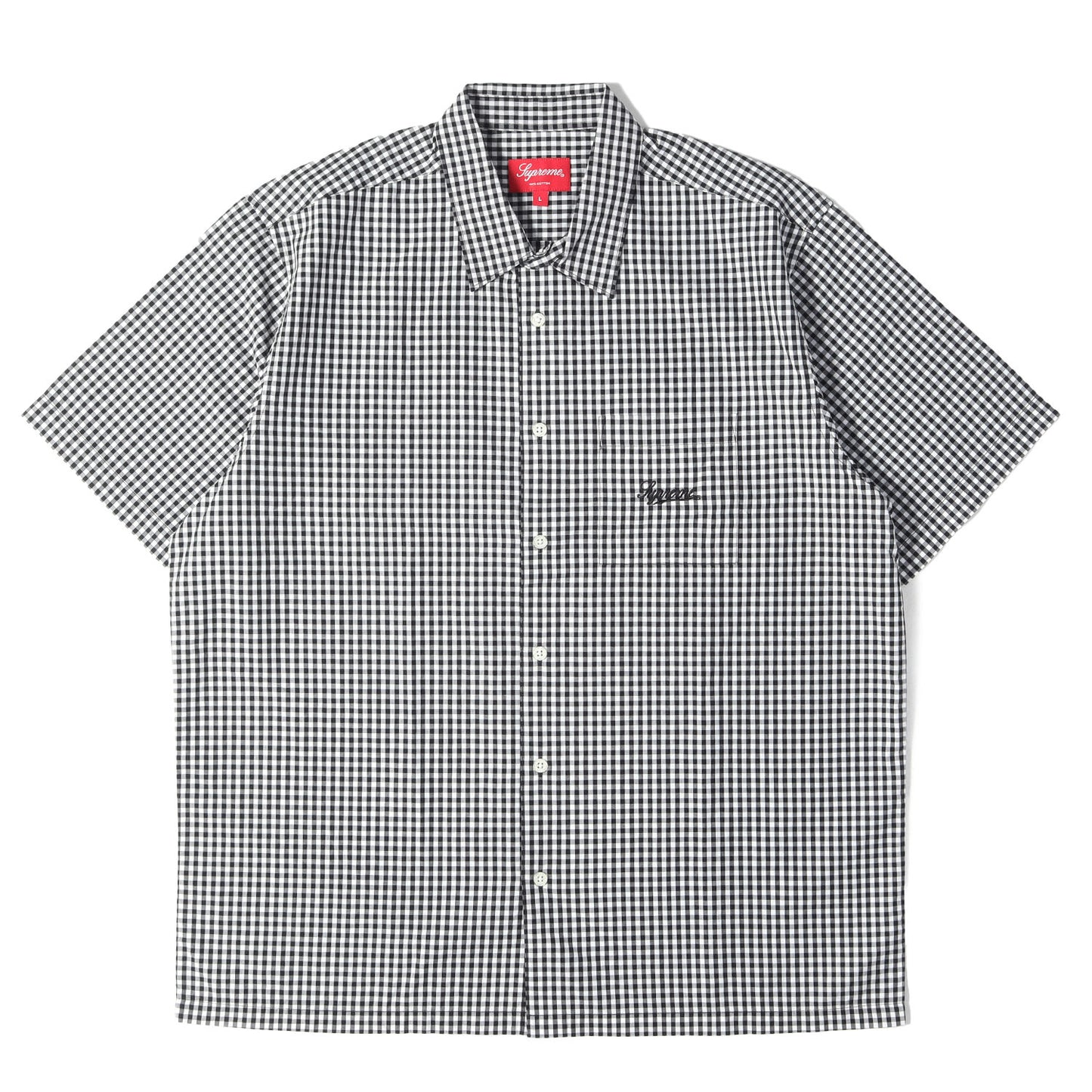 21SS スクリプトロゴ ギンガムチェック 半袖シャツ(Gingham S/S Shirt)