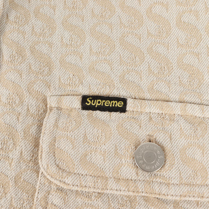 21AW Sロゴ モノグラム デニムシャツ(Monogram Denim Shirt)