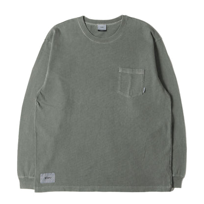ピグメントダイ加工 GPSロゴ ロングスリーブ ポケット Tシャツ(BLANK LS GPS / TEE)