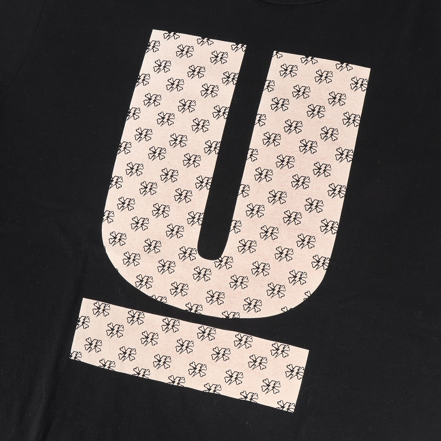 B-BONE柄 Uロゴ クルーネック Tシャツ