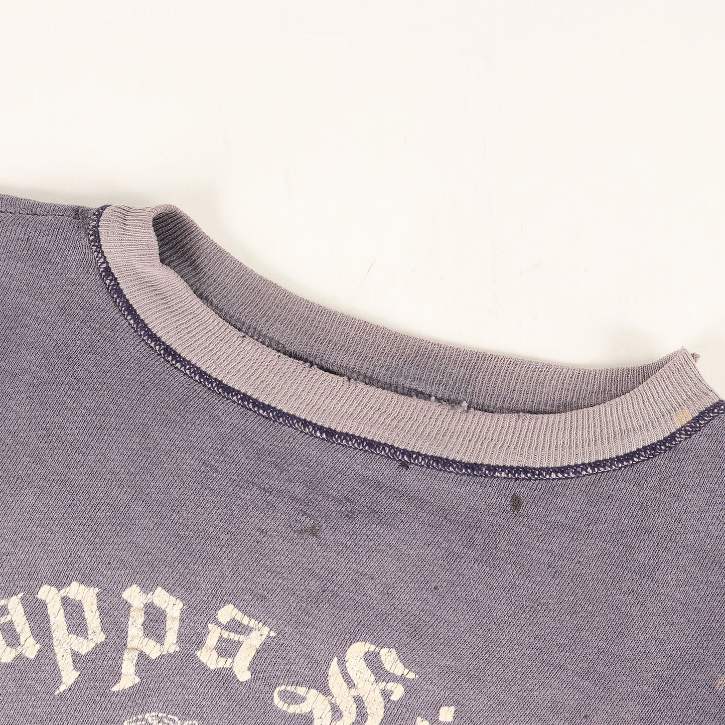 [ナス紺 小文字 ランタグ] 50s フラタニティ プリント スウェット (Kappa Siguma)