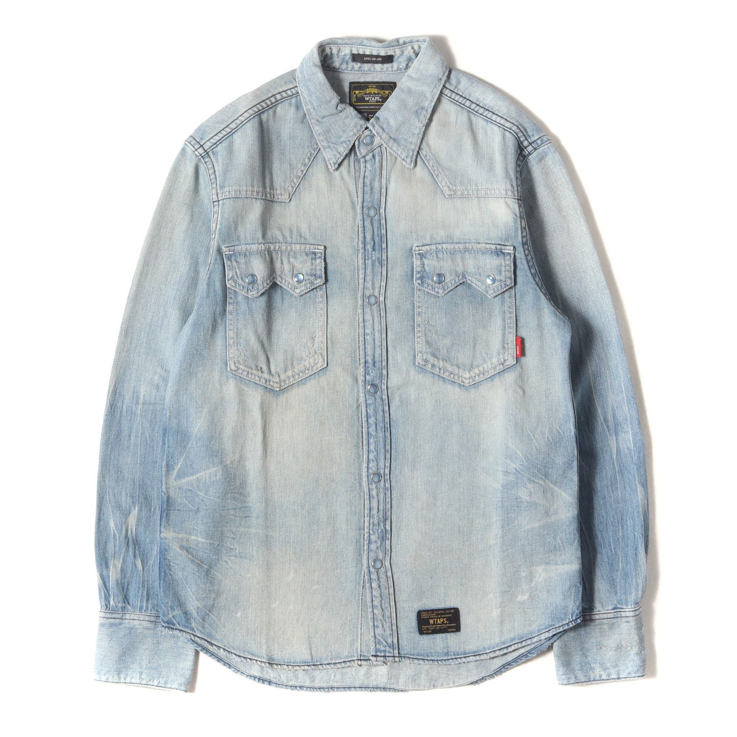 ヴィンテージ加工 デニム ウエスタンシャツ(ALLMAN L/S)