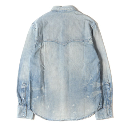 ヴィンテージ加工 デニム ウエスタンシャツ(ALLMAN L/S)