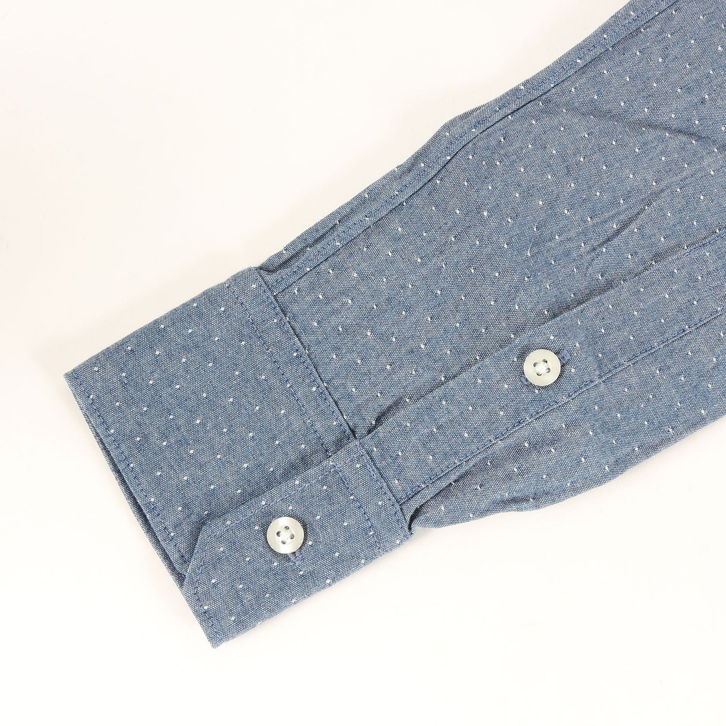 ピンドット刺繍 シャンブレー ボタンダウンシャツ(DOTS L/S)