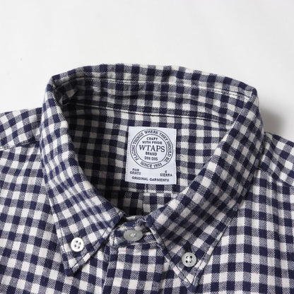 ×Albini ギンガムチェック ボタンダウンシャツ(PLAIN L/S 04)