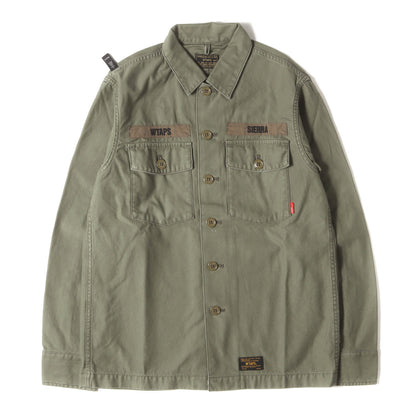 コットンバックサテン ミリタリーシャツ(BUDS L/S)