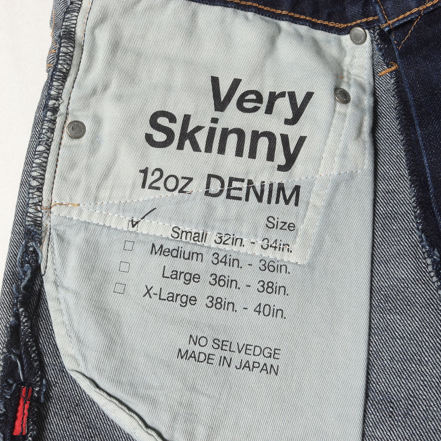 ダメージリペア加工 スキニー デニムパンツ(BLUES VERY SKINNY TRASH)