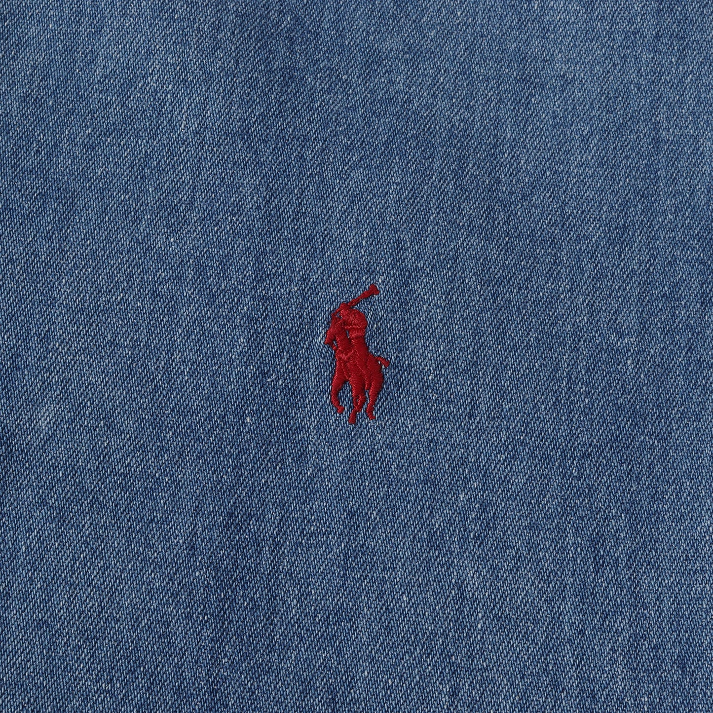 [雰囲気抜群] 90s 赤ポニー BD デニム ボタンシャツ