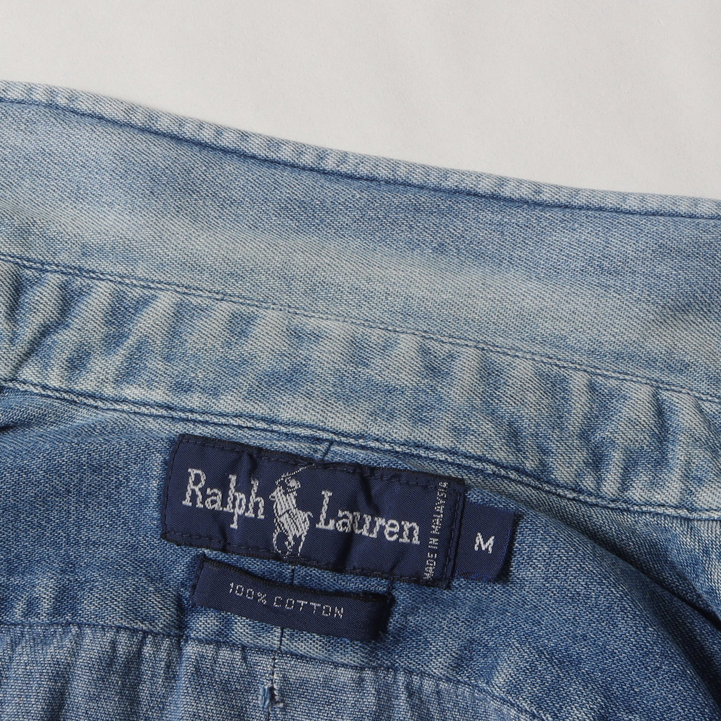 [雰囲気抜群] 90s 赤ポニー BD デニム ボタンシャツ