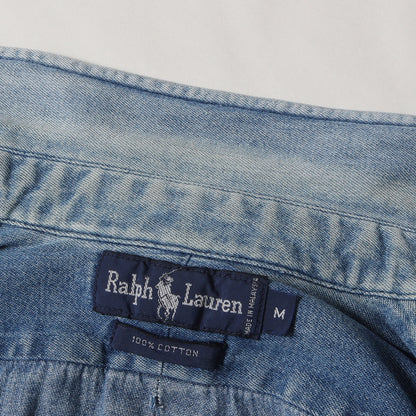 [雰囲気抜群] 90s 赤ポニー BD デニム ボタンシャツ