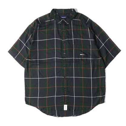 21SS レーヨン チェック ボタンダウン 半袖シャツ(HYANNIS B.D SS SHIRT FULL SIZE)