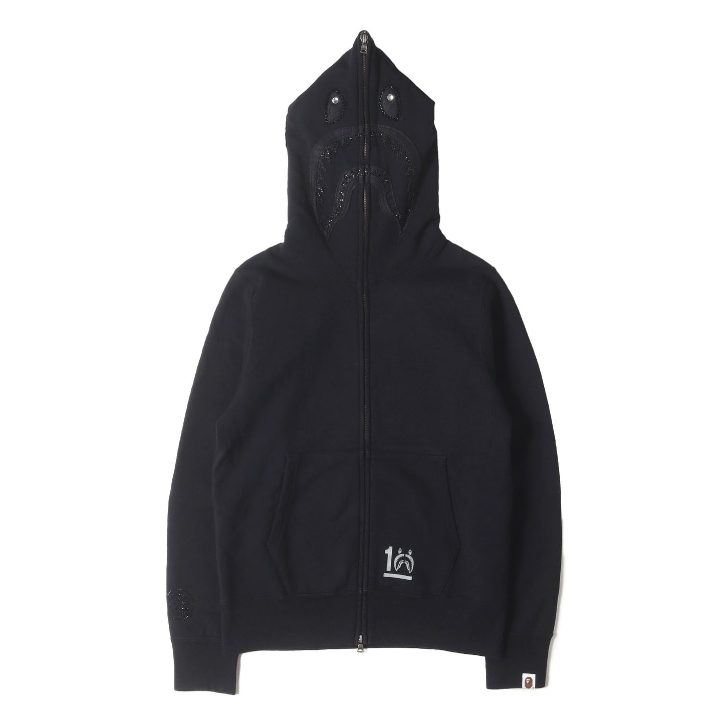 ZOZOTOWN限定 10周年記念 スワロフスキー シャーク ジップ スウェットパーカー