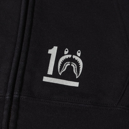 ZOZOTOWN限定 10周年記念 スワロフスキー シャーク ジップ スウェットパーカー