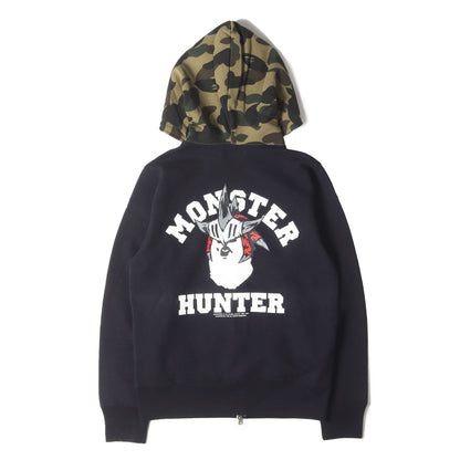 ×MONSTER HUNTER 1stカモ フード ジップ スウェットパーカー