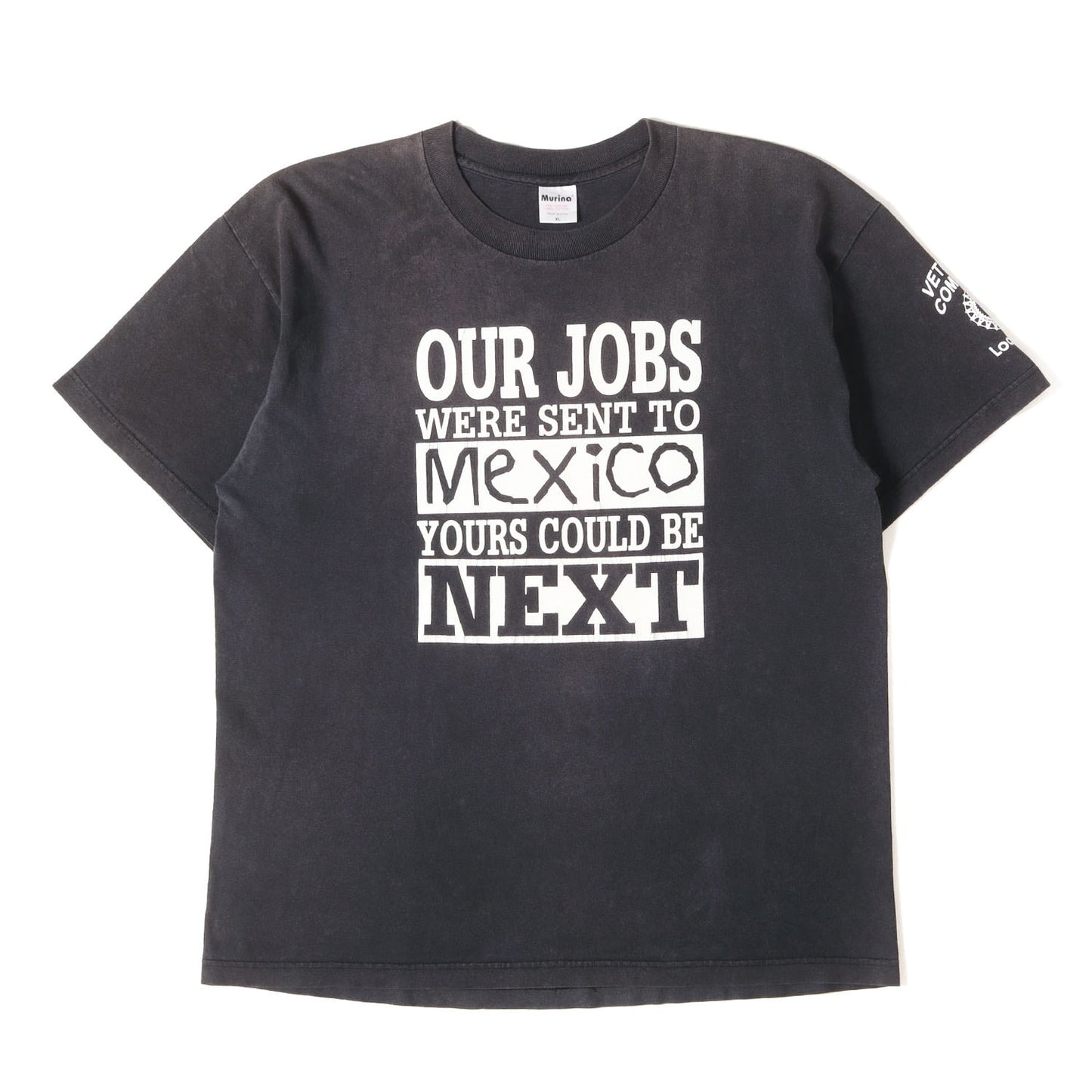 90s UAW 退役軍人委員会 メッセージロゴ Tシャツ / USA製 Murina