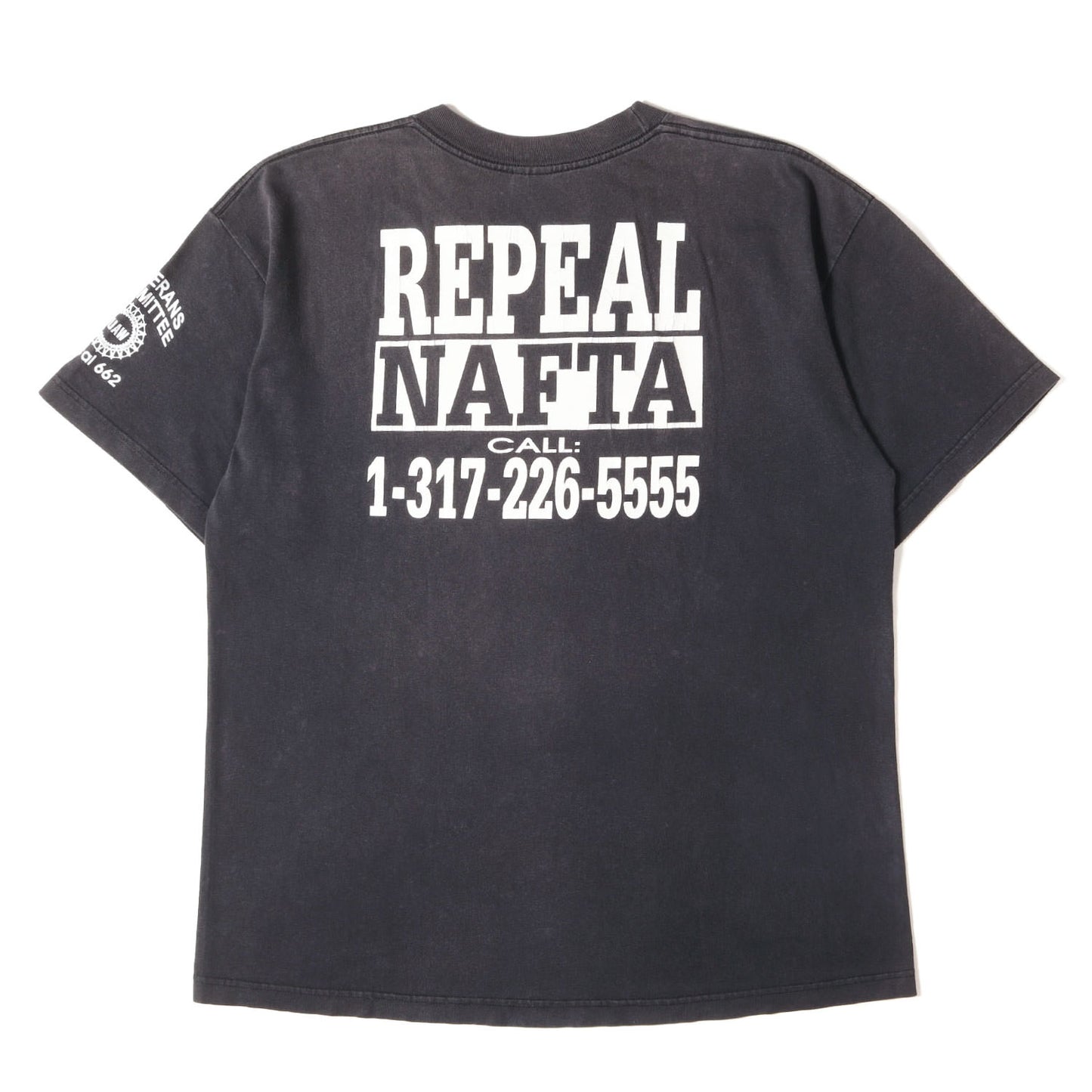 90s UAW 退役軍人委員会 メッセージロゴ Tシャツ / USA製 Murina