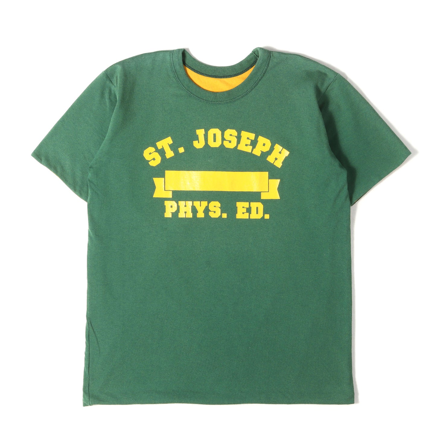 70～80s 3段カレッジプリント ダブルフェイス Tシャツ
