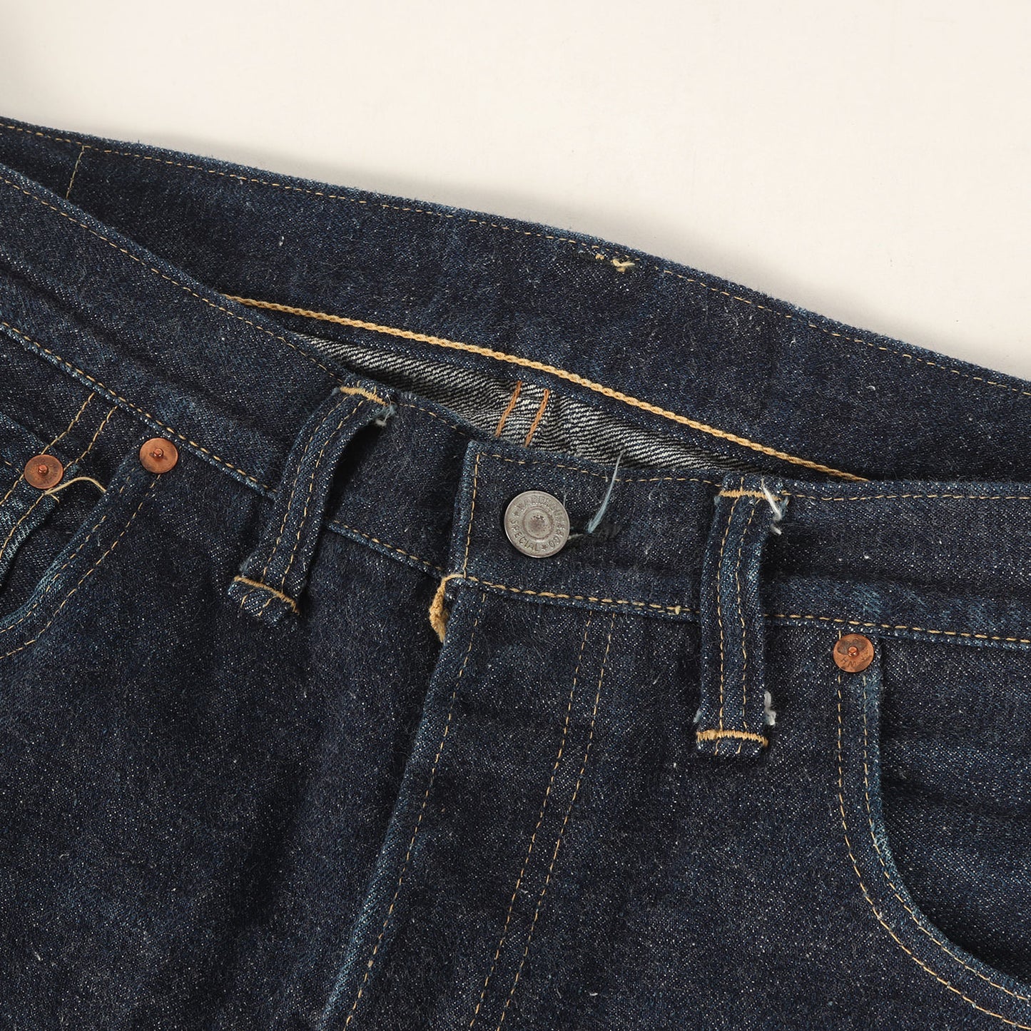 [濃紺 大戦モデル] 23AW S1001XX-1000XX 1946年 革パッチ ボタンフライ デニムパンツ