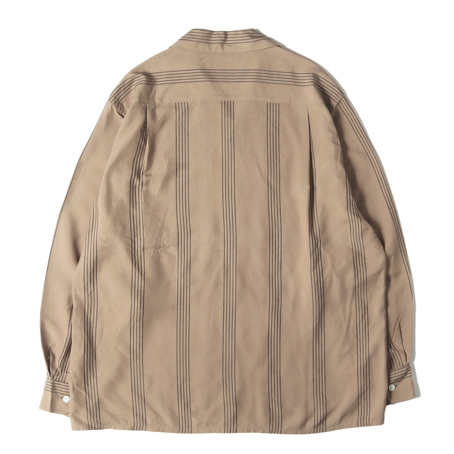 24SS ストライプ レーヨン オープンカラーシャツ(STRIPED OPEN COLLAR SHIRT)