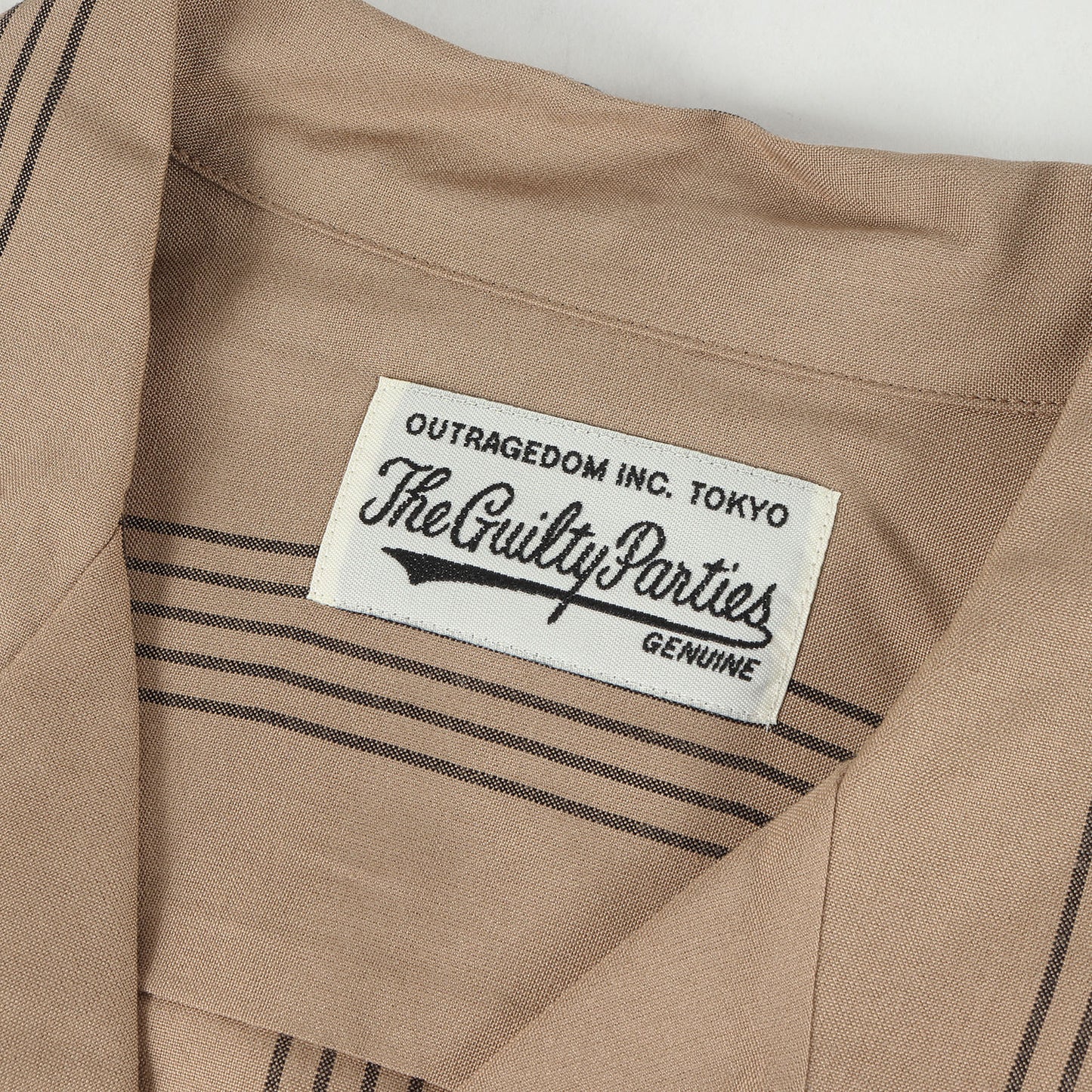 24SS ストライプ レーヨン オープンカラーシャツ(STRIPED OPEN COLLAR SHIRT)