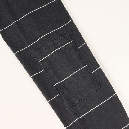 00s ボーダー ロングスリーブ ポロシャツ