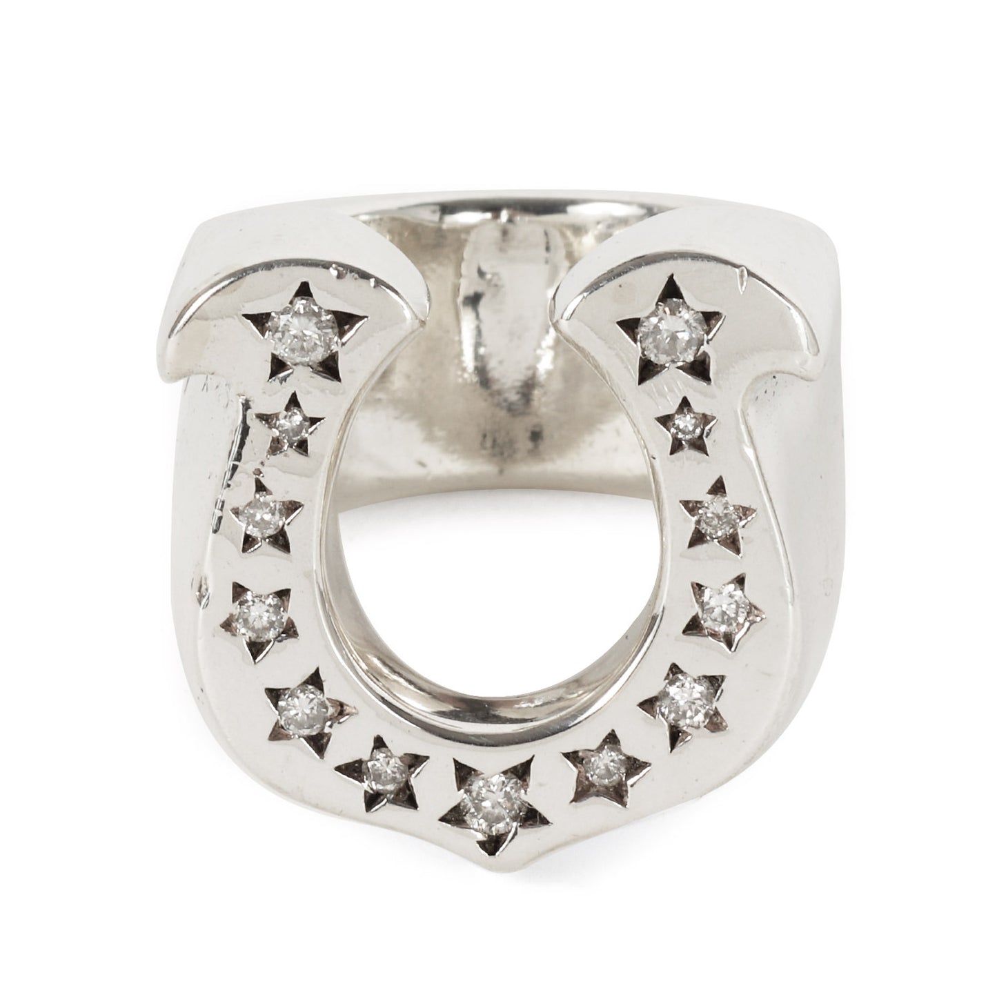 ダイヤ ホースシュー リング(H.S RING SILVER STONE)