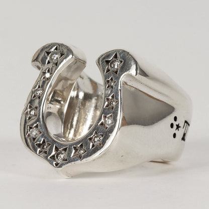 ダイヤ ホースシュー リング(H.S RING SILVER STONE)