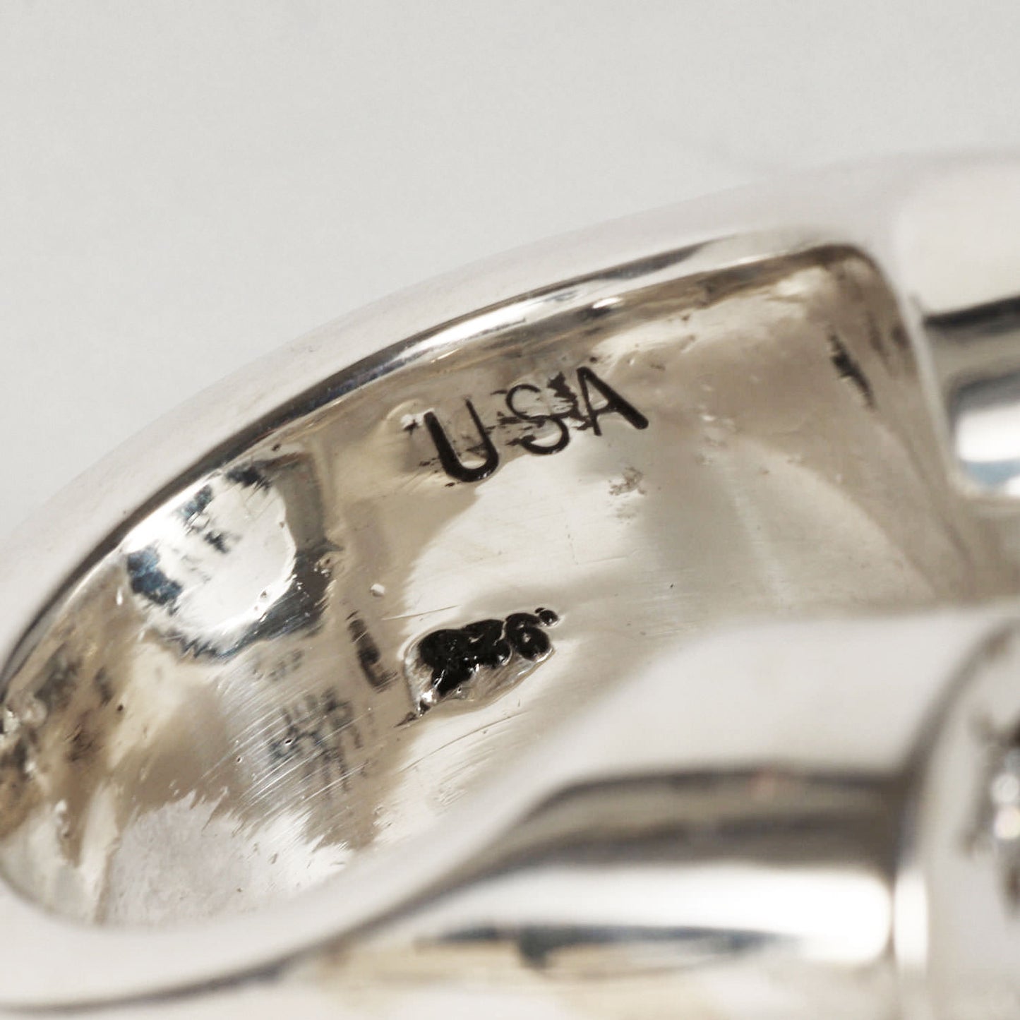 ダイヤ ホースシュー リング(H.S RING SILVER STONE)