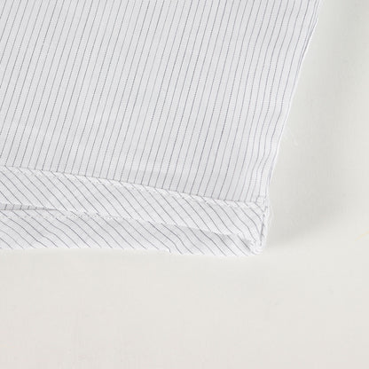 25AW ピンストライプ ノーカラーシャツ(SCOUT 02 / LS / COTTON. BROADCLOTH. TEXTILE)