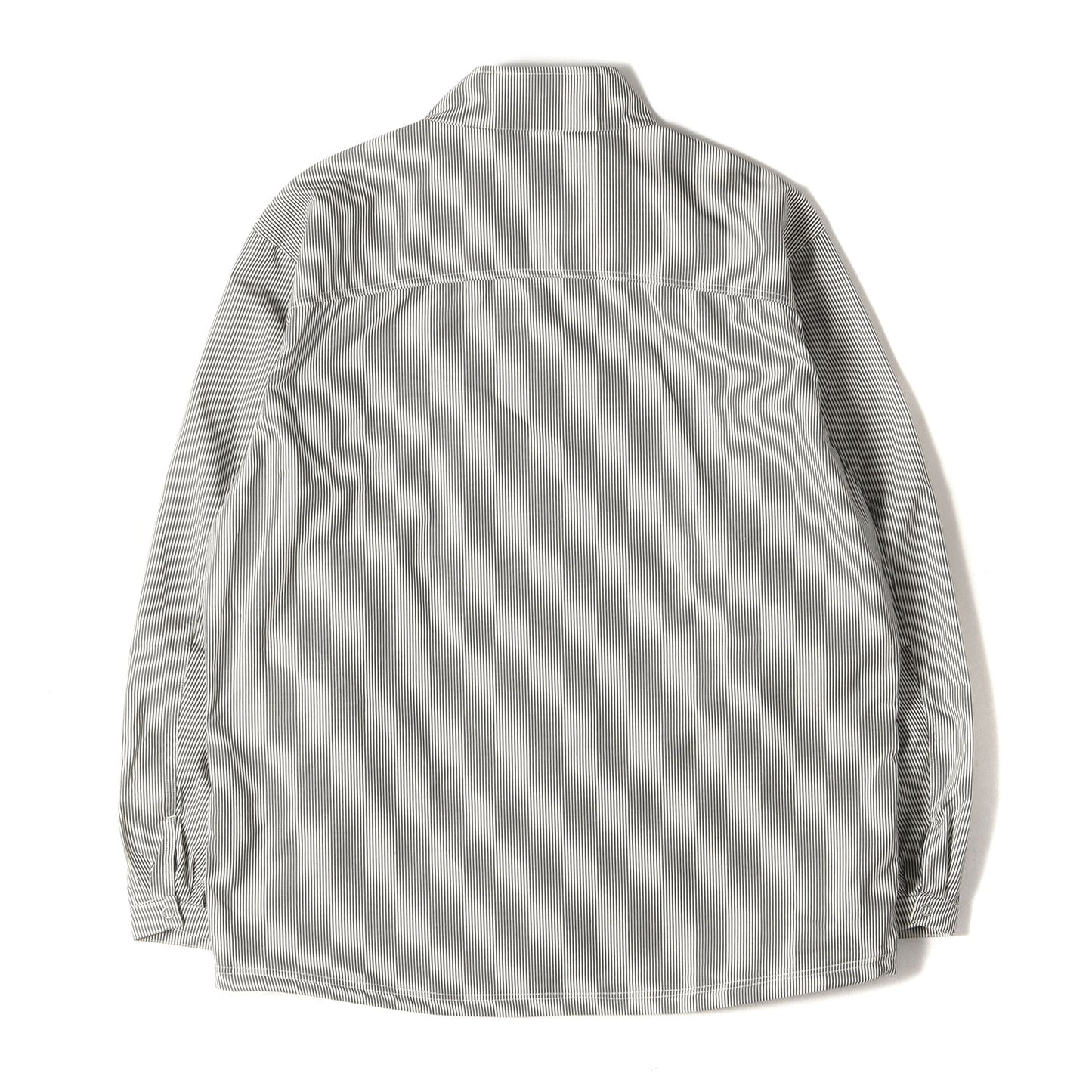 24AW ストライプ スタンドカラー ジップ シャツ(STAND COLLAR ZIP SHIRTS)