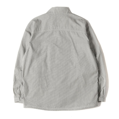 24AW ストライプ スタンドカラー ジップ シャツ(STAND COLLAR ZIP SHIRTS)