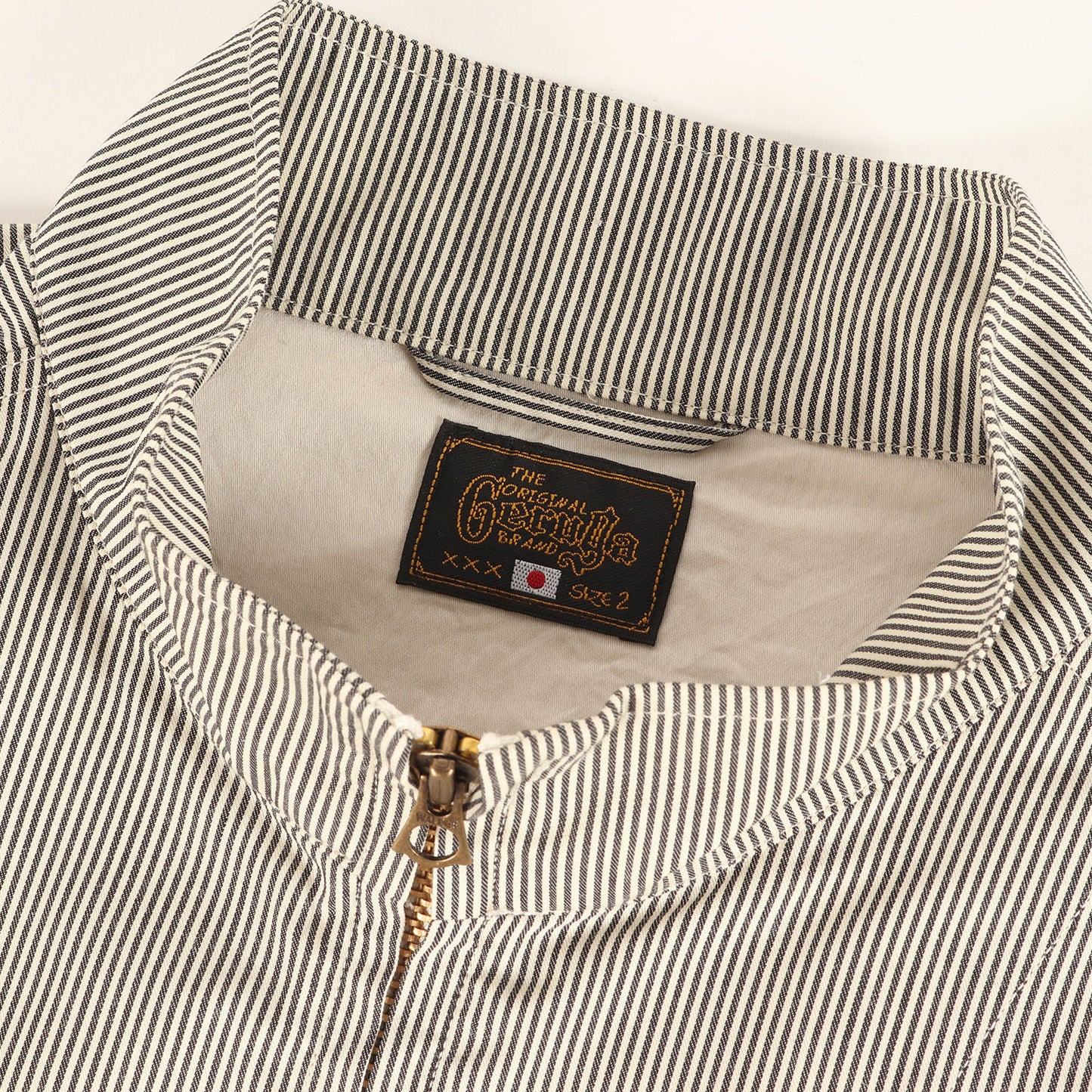 24AW ストライプ スタンドカラー ジップ シャツ(STAND COLLAR ZIP SHIRTS)
