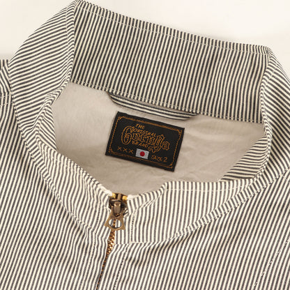 24AW ストライプ スタンドカラー ジップ シャツ(STAND COLLAR ZIP SHIRTS)