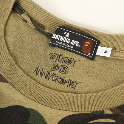 ×STUSSY 30周年記念 1stカモ 猿迷彩 ワールドツアー Tシャツ