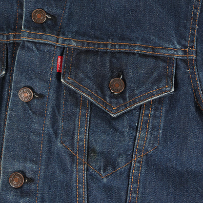 [濃紺 ケアタグ付き] 70s 70505-0217 Big E 4th デニムジャケット / ボタン裏刻印521 BigE赤タブ