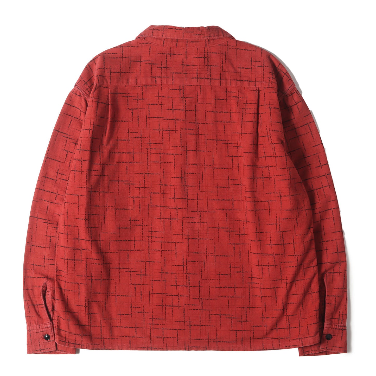 カスリプリントチェック オープンカラー フランネルシャツ(T-PRINT FLANNEL SHT)
