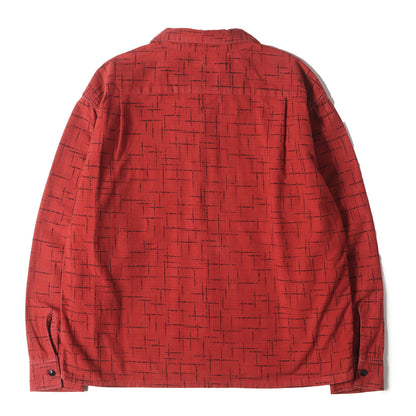 カスリプリントチェック オープンカラー フランネルシャツ(T-PRINT FLANNEL SHT)